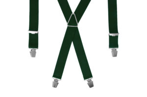 Bretelles Larges en X Vert Uni